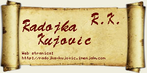 Radojka Kujović vizit kartica